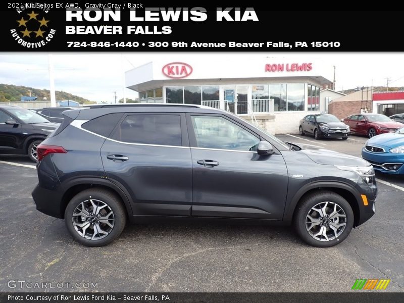 Gravity Gray / Black 2021 Kia Seltos EX AWD
