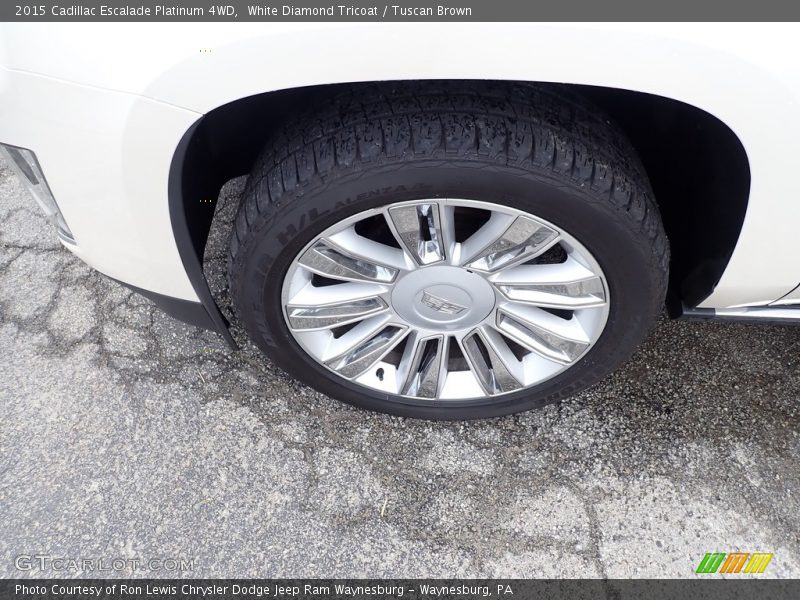 White Diamond Tricoat / Tuscan Brown 2015 Cadillac Escalade Platinum 4WD