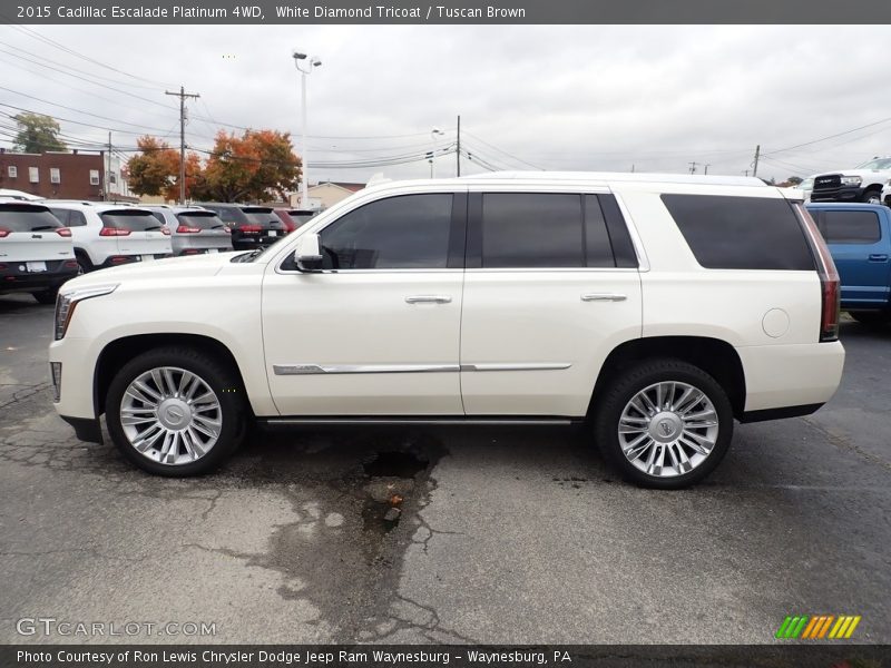 White Diamond Tricoat / Tuscan Brown 2015 Cadillac Escalade Platinum 4WD
