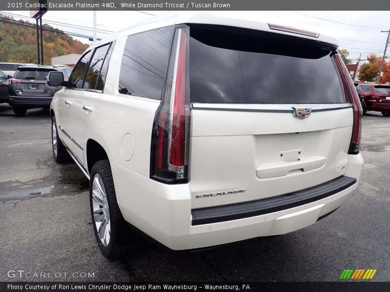 White Diamond Tricoat / Tuscan Brown 2015 Cadillac Escalade Platinum 4WD