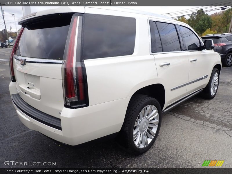 White Diamond Tricoat / Tuscan Brown 2015 Cadillac Escalade Platinum 4WD