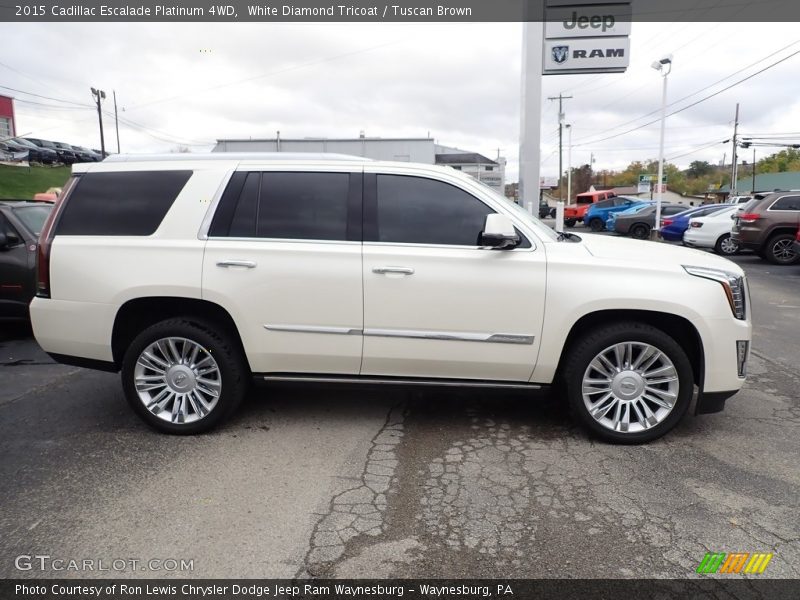 White Diamond Tricoat / Tuscan Brown 2015 Cadillac Escalade Platinum 4WD