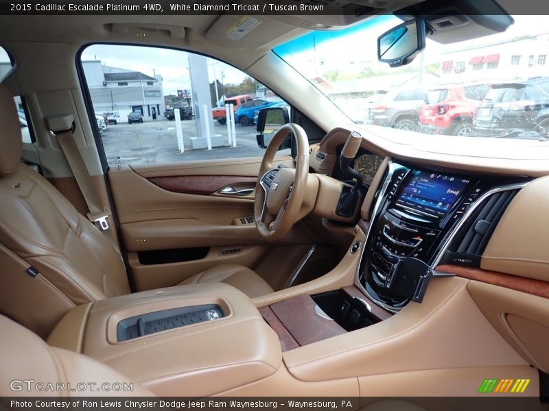 White Diamond Tricoat / Tuscan Brown 2015 Cadillac Escalade Platinum 4WD