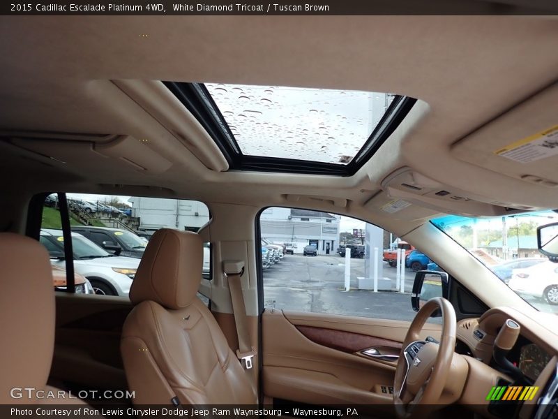 White Diamond Tricoat / Tuscan Brown 2015 Cadillac Escalade Platinum 4WD