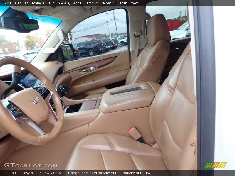 White Diamond Tricoat / Tuscan Brown 2015 Cadillac Escalade Platinum 4WD
