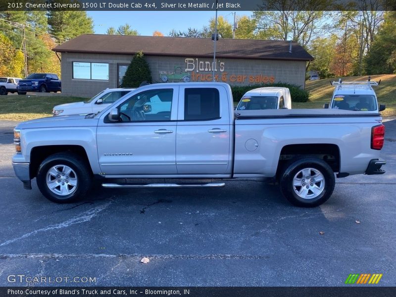 Silver Ice Metallic / Jet Black 2015 Chevrolet Silverado 1500 LT Double Cab 4x4