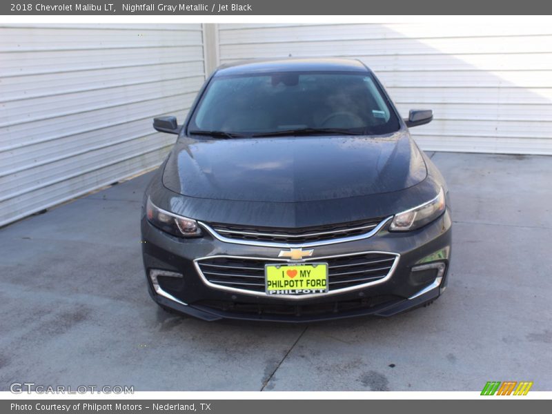 Nightfall Gray Metallic / Jet Black 2018 Chevrolet Malibu LT