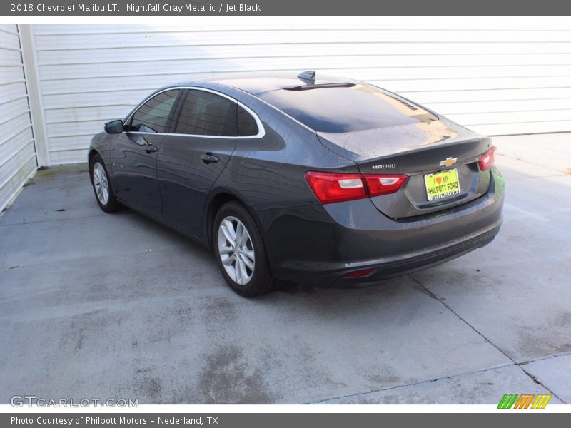 Nightfall Gray Metallic / Jet Black 2018 Chevrolet Malibu LT
