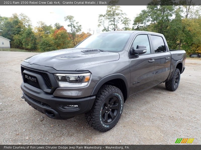Granite Crystal Metallic / Black 2021 Ram 1500 Rebel Crew Cab 4x4