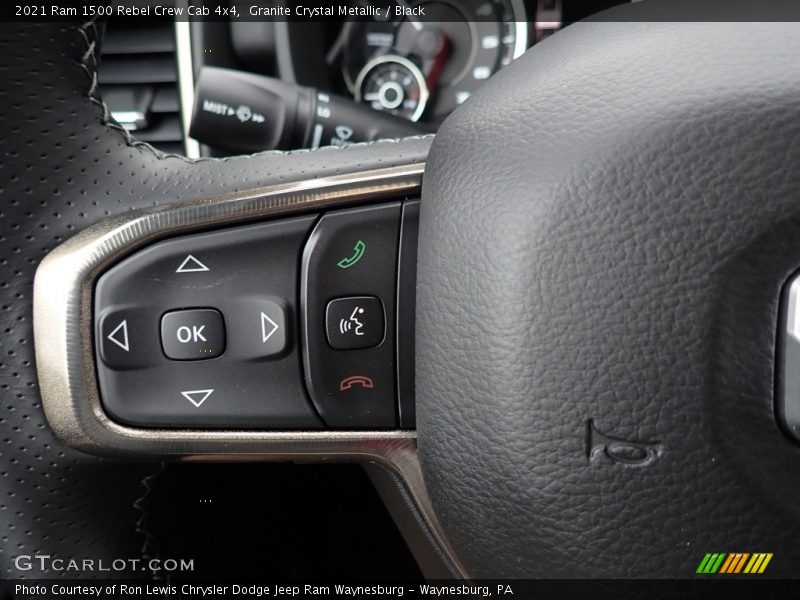 Granite Crystal Metallic / Black 2021 Ram 1500 Rebel Crew Cab 4x4