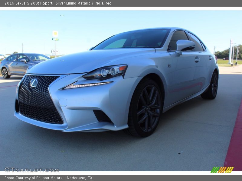 Silver Lining Metallic / Rioja Red 2016 Lexus IS 200t F Sport