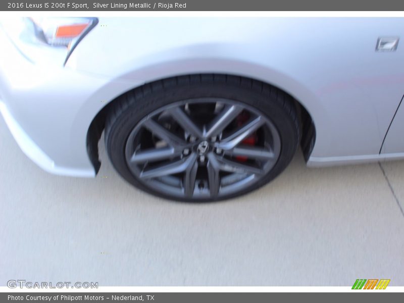 Silver Lining Metallic / Rioja Red 2016 Lexus IS 200t F Sport