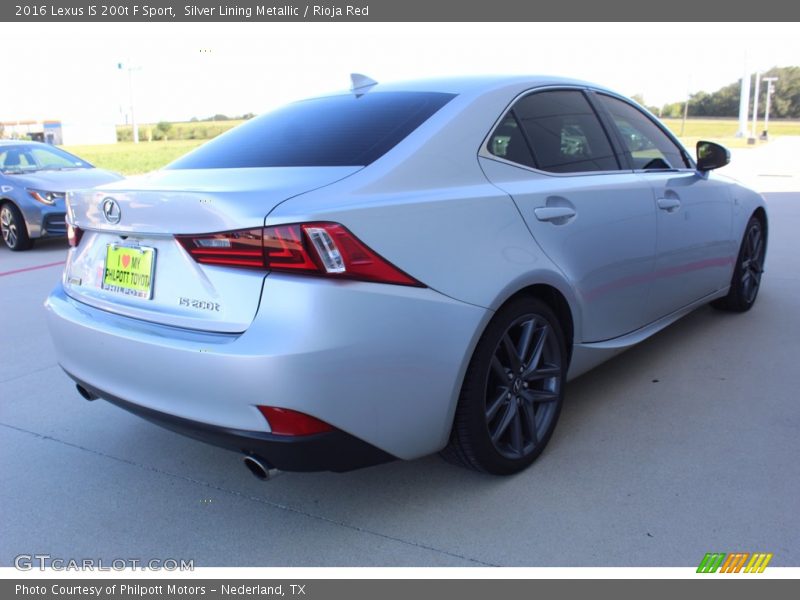 Silver Lining Metallic / Rioja Red 2016 Lexus IS 200t F Sport