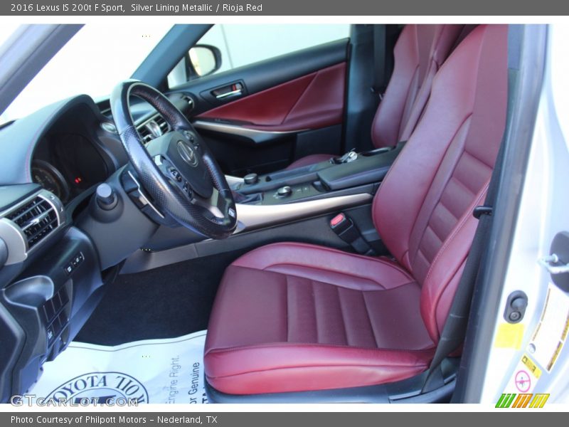  2016 IS 200t F Sport Rioja Red Interior