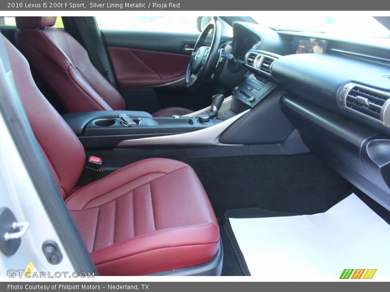 Front Seat of 2016 IS 200t F Sport