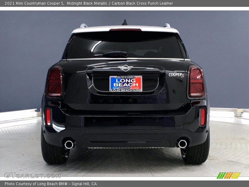 Midnight Black Metallic / Carbon Black Cross Punch Leather 2021 Mini Countryman Cooper S