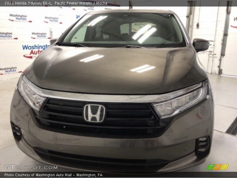 Pacific Pewter Metallic / Mocha 2021 Honda Odyssey EX-L