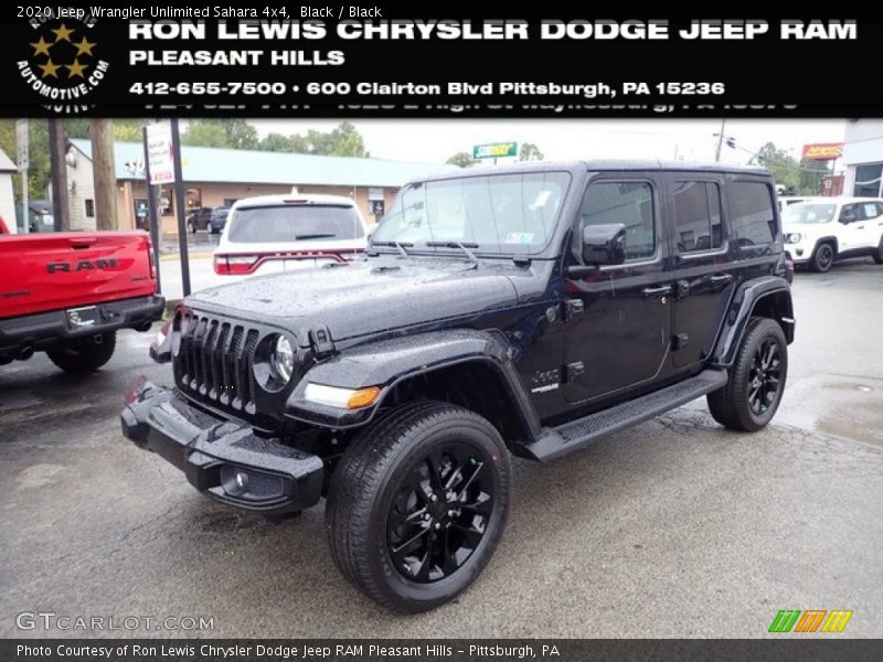 Black / Black 2020 Jeep Wrangler Unlimited Sahara 4x4