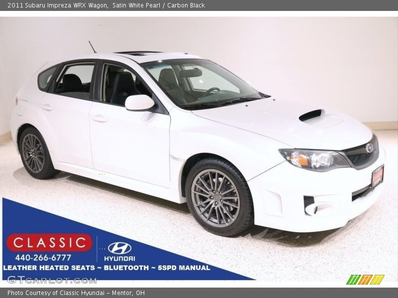Satin White Pearl / Carbon Black 2011 Subaru Impreza WRX Wagon