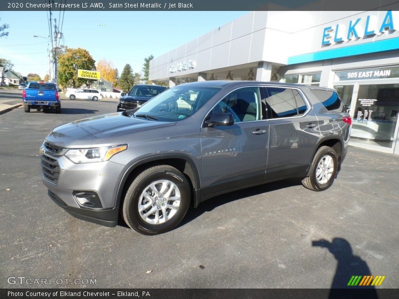 Satin Steel Metallic / Jet Black 2020 Chevrolet Traverse LS AWD