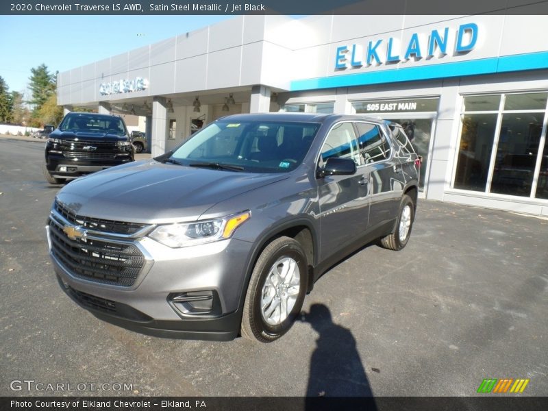 Satin Steel Metallic / Jet Black 2020 Chevrolet Traverse LS AWD