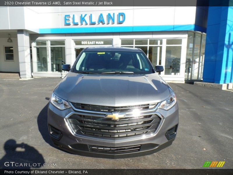 Satin Steel Metallic / Jet Black 2020 Chevrolet Traverse LS AWD