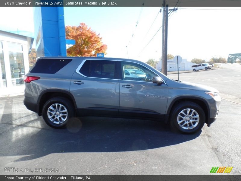 Satin Steel Metallic / Jet Black 2020 Chevrolet Traverse LS AWD