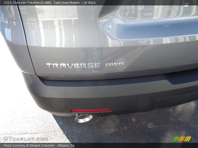 Satin Steel Metallic / Jet Black 2020 Chevrolet Traverse LS AWD