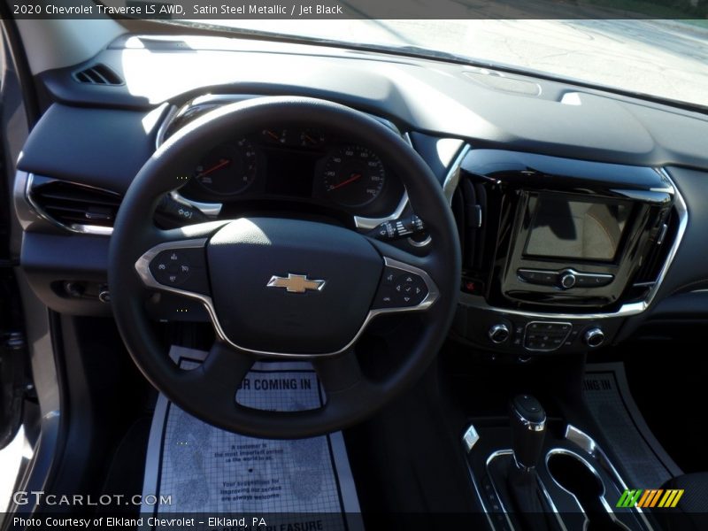 Satin Steel Metallic / Jet Black 2020 Chevrolet Traverse LS AWD
