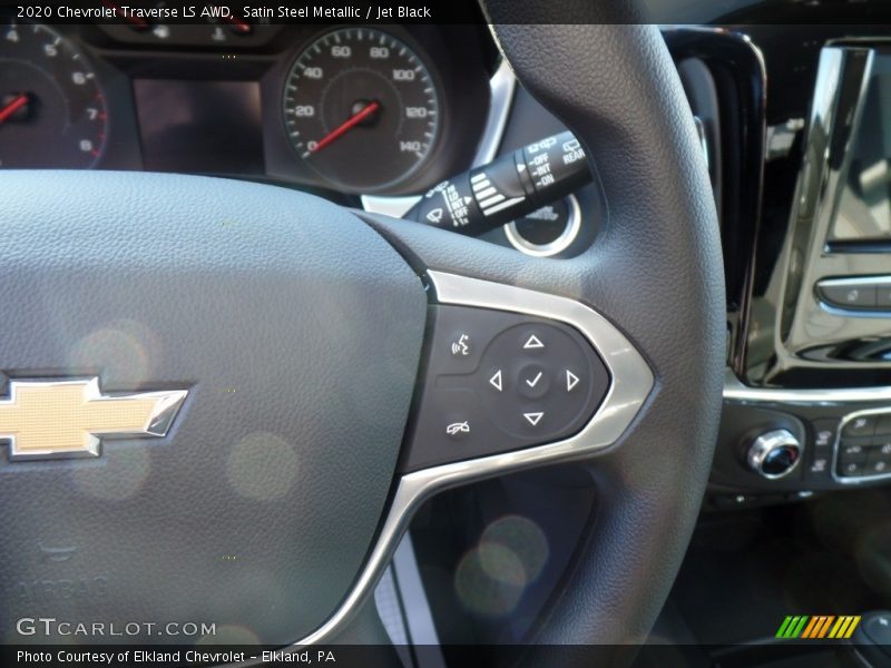 Satin Steel Metallic / Jet Black 2020 Chevrolet Traverse LS AWD