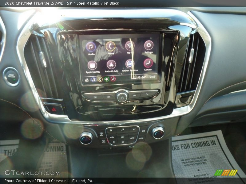 Satin Steel Metallic / Jet Black 2020 Chevrolet Traverse LS AWD