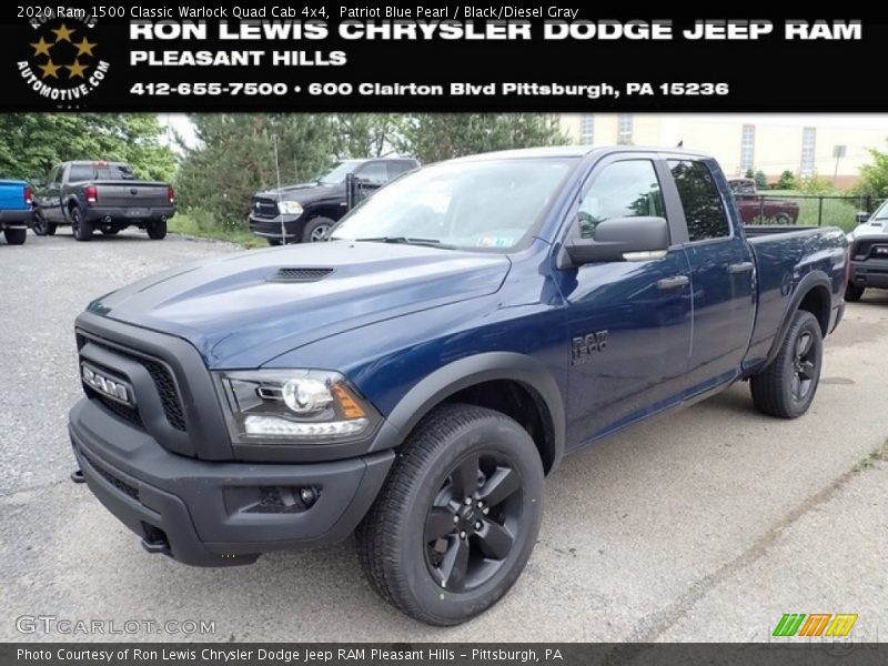 Patriot Blue Pearl / Black/Diesel Gray 2020 Ram 1500 Classic Warlock Quad Cab 4x4
