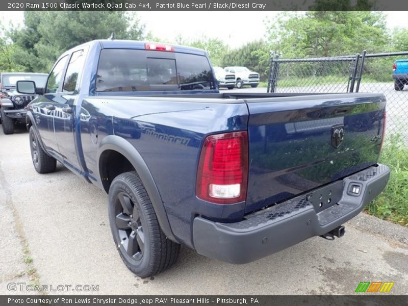 Patriot Blue Pearl / Black/Diesel Gray 2020 Ram 1500 Classic Warlock Quad Cab 4x4