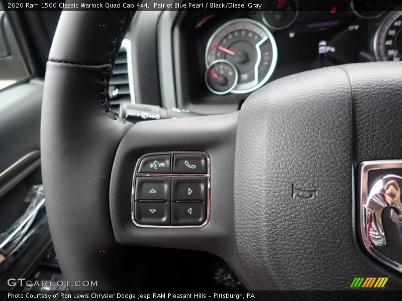 Patriot Blue Pearl / Black/Diesel Gray 2020 Ram 1500 Classic Warlock Quad Cab 4x4