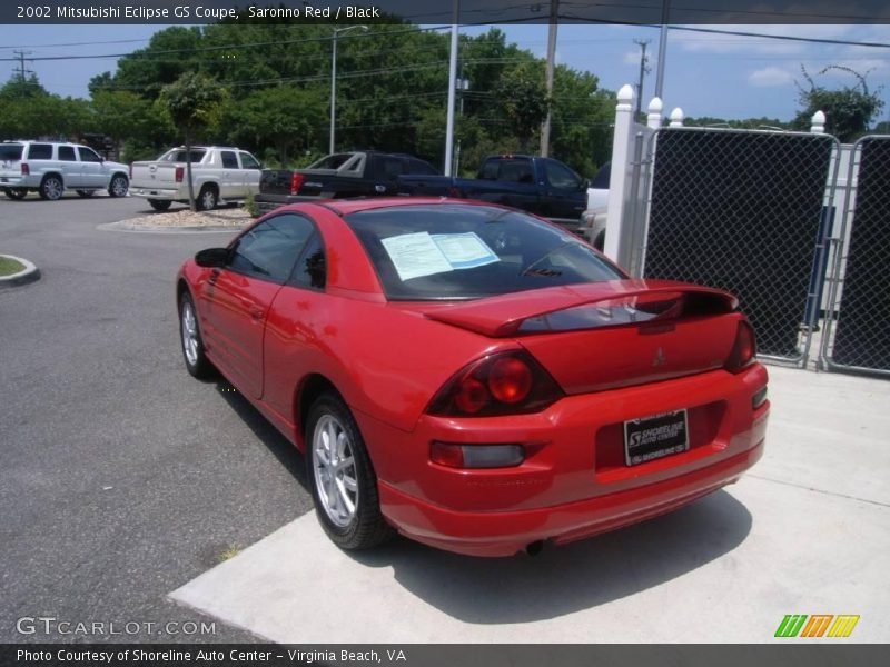 Saronno Red / Black 2002 Mitsubishi Eclipse GS Coupe
