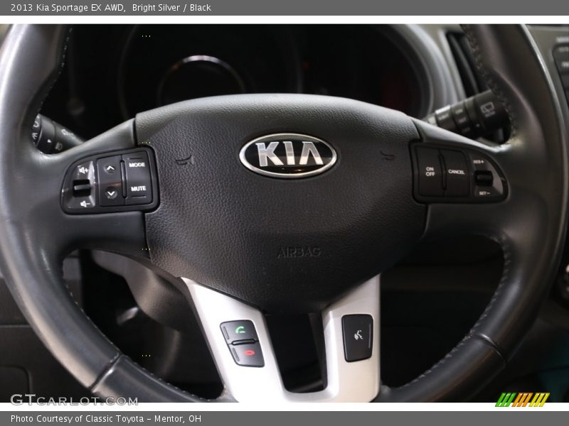 Bright Silver / Black 2013 Kia Sportage EX AWD