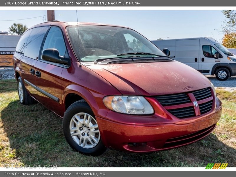 Inferno Red Crystal Pearl / Medium Slate Gray 2007 Dodge Grand Caravan SE