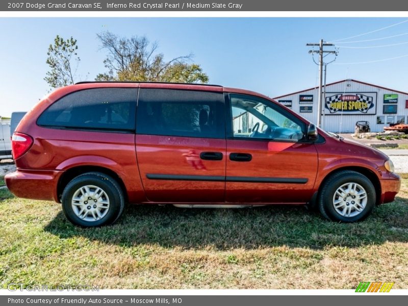 Inferno Red Crystal Pearl / Medium Slate Gray 2007 Dodge Grand Caravan SE