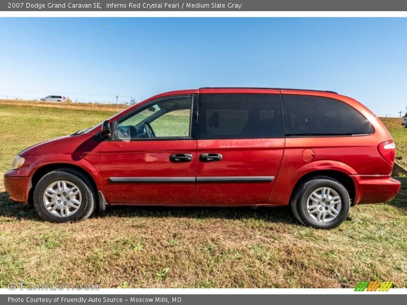 Inferno Red Crystal Pearl / Medium Slate Gray 2007 Dodge Grand Caravan SE