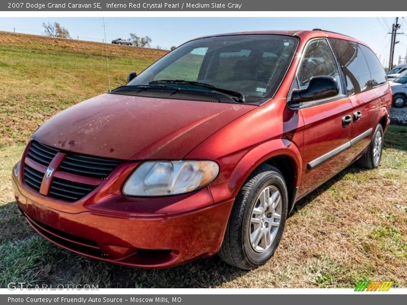 Inferno Red Crystal Pearl / Medium Slate Gray 2007 Dodge Grand Caravan SE