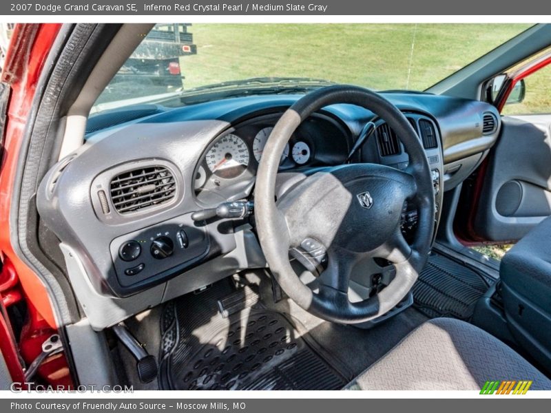 Inferno Red Crystal Pearl / Medium Slate Gray 2007 Dodge Grand Caravan SE