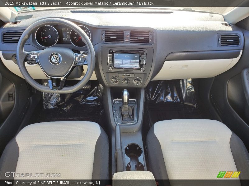 Moonrock Silver Metallic / Ceramique/Titan Black 2015 Volkswagen Jetta S Sedan