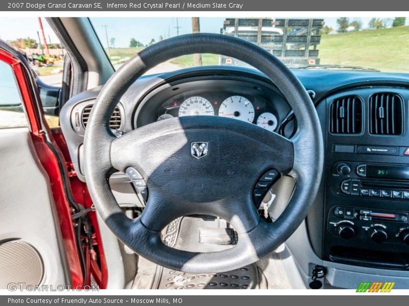 Inferno Red Crystal Pearl / Medium Slate Gray 2007 Dodge Grand Caravan SE