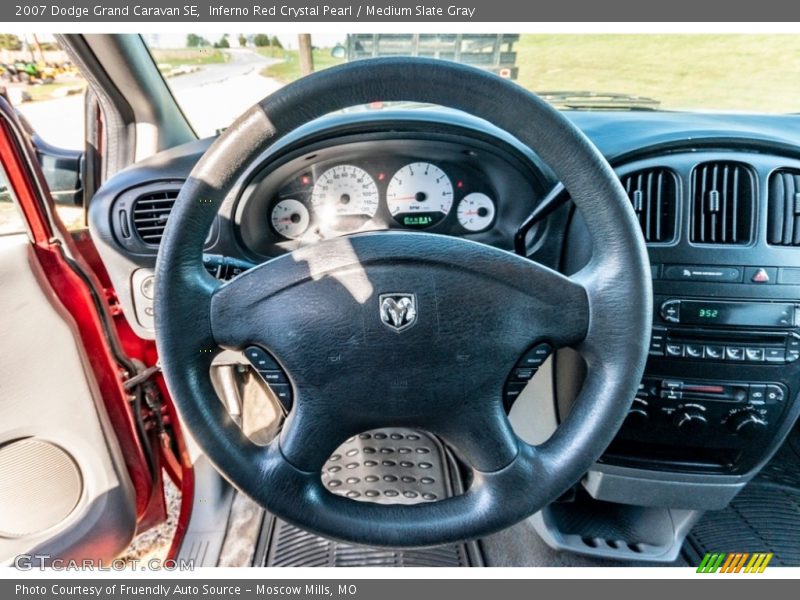 Inferno Red Crystal Pearl / Medium Slate Gray 2007 Dodge Grand Caravan SE