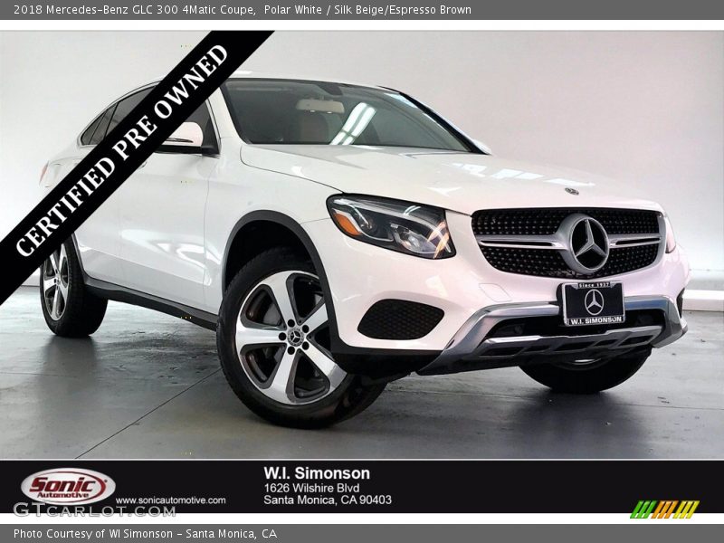 Polar White / Silk Beige/Espresso Brown 2018 Mercedes-Benz GLC 300 4Matic Coupe