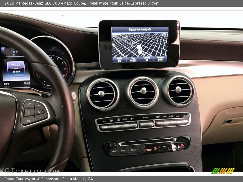 Polar White / Silk Beige/Espresso Brown 2018 Mercedes-Benz GLC 300 4Matic Coupe