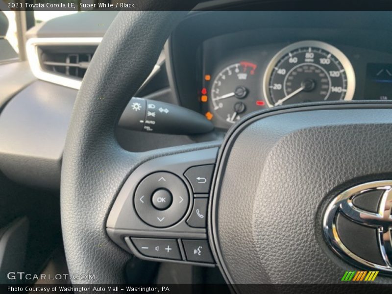 Super White / Black 2021 Toyota Corolla LE
