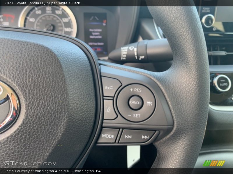 Super White / Black 2021 Toyota Corolla LE