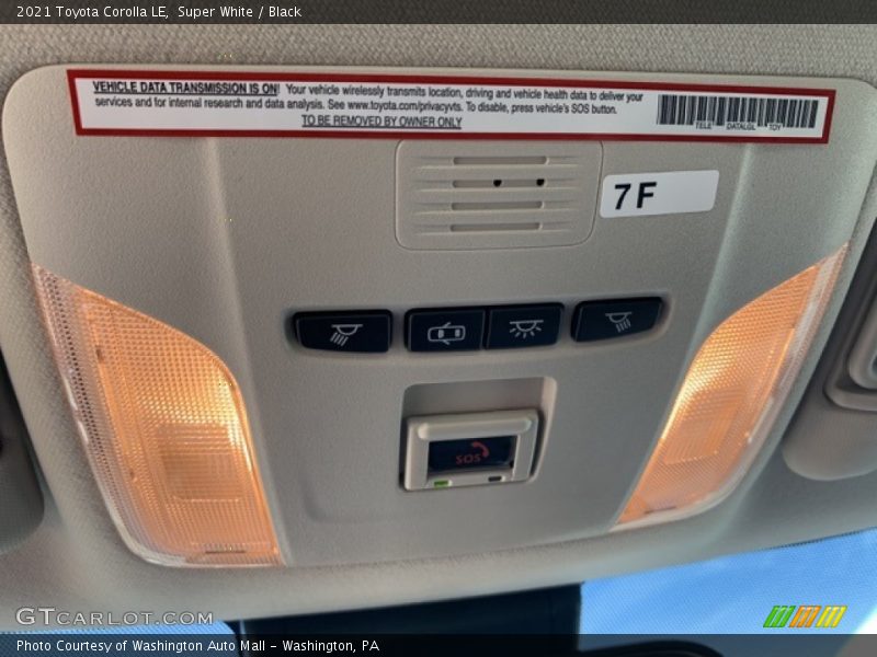 Super White / Black 2021 Toyota Corolla LE