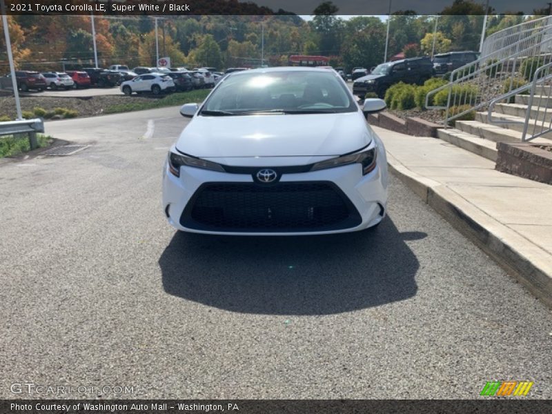 Super White / Black 2021 Toyota Corolla LE